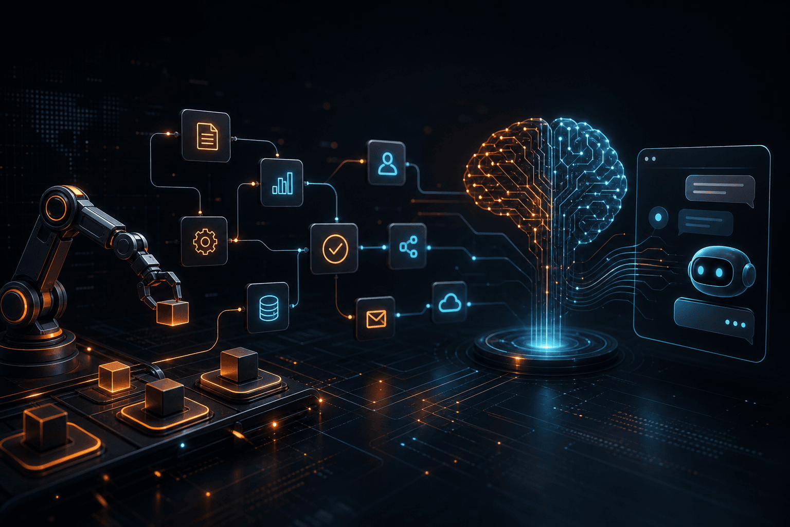 AI avtomatlaşdırma — xidmət vizualı