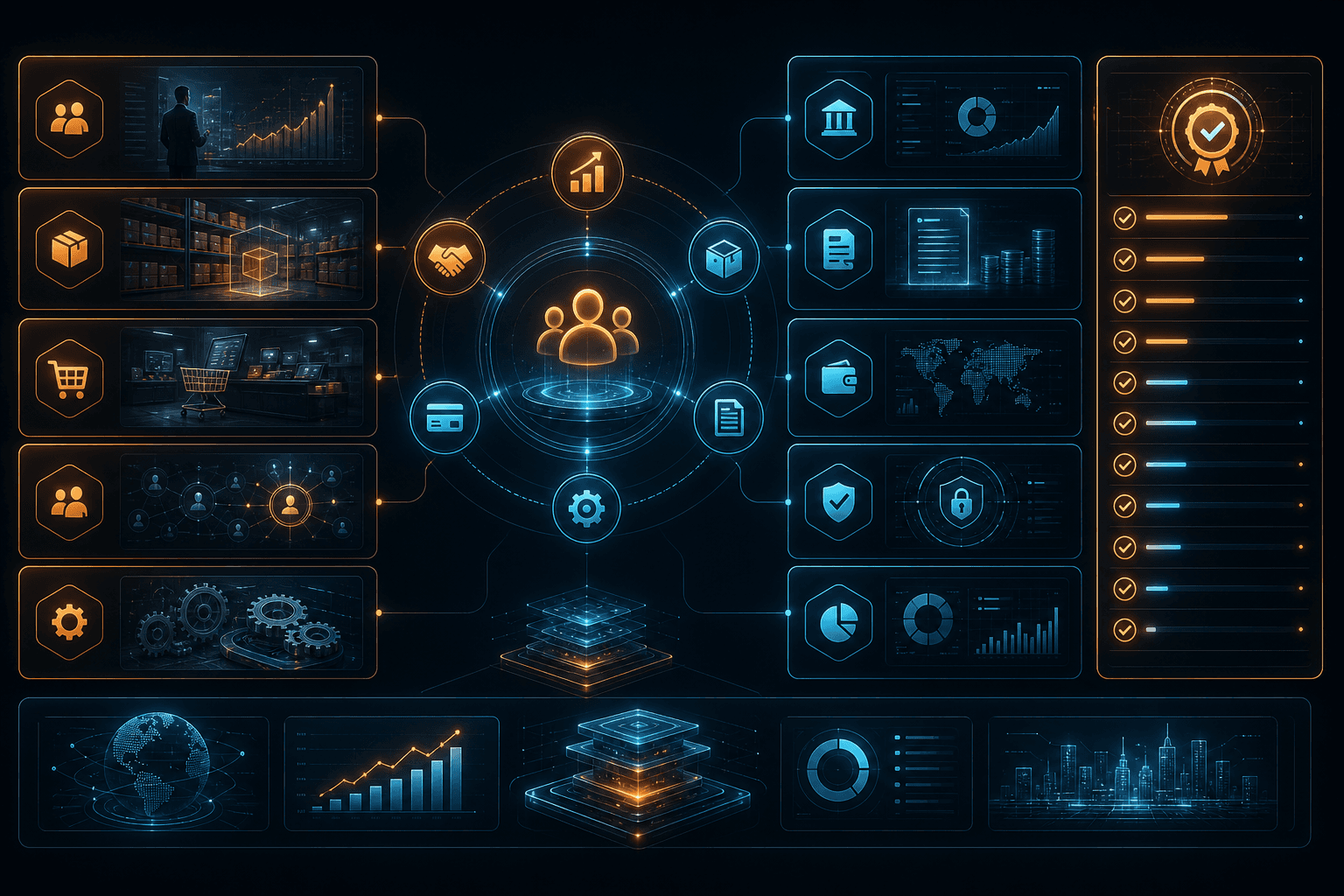 CRM / ERP sistemlərinin qurulması — scope və deliverables vizualı