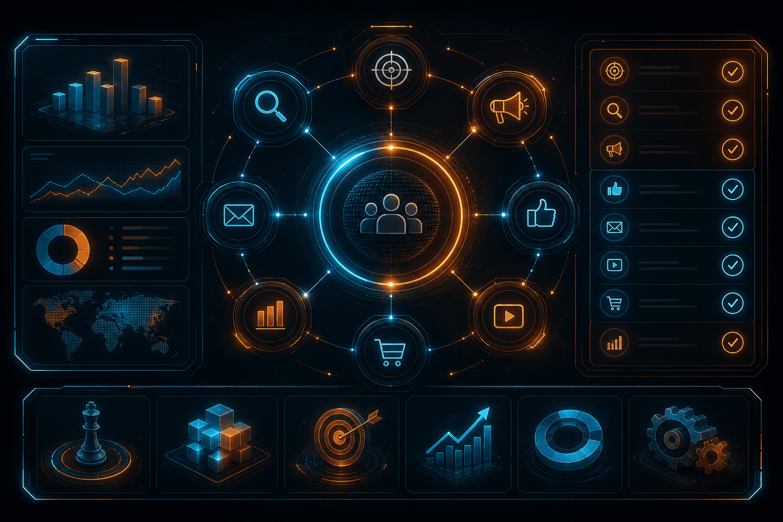Rəqəmsal marketinq — scope və deliverables vizualı
