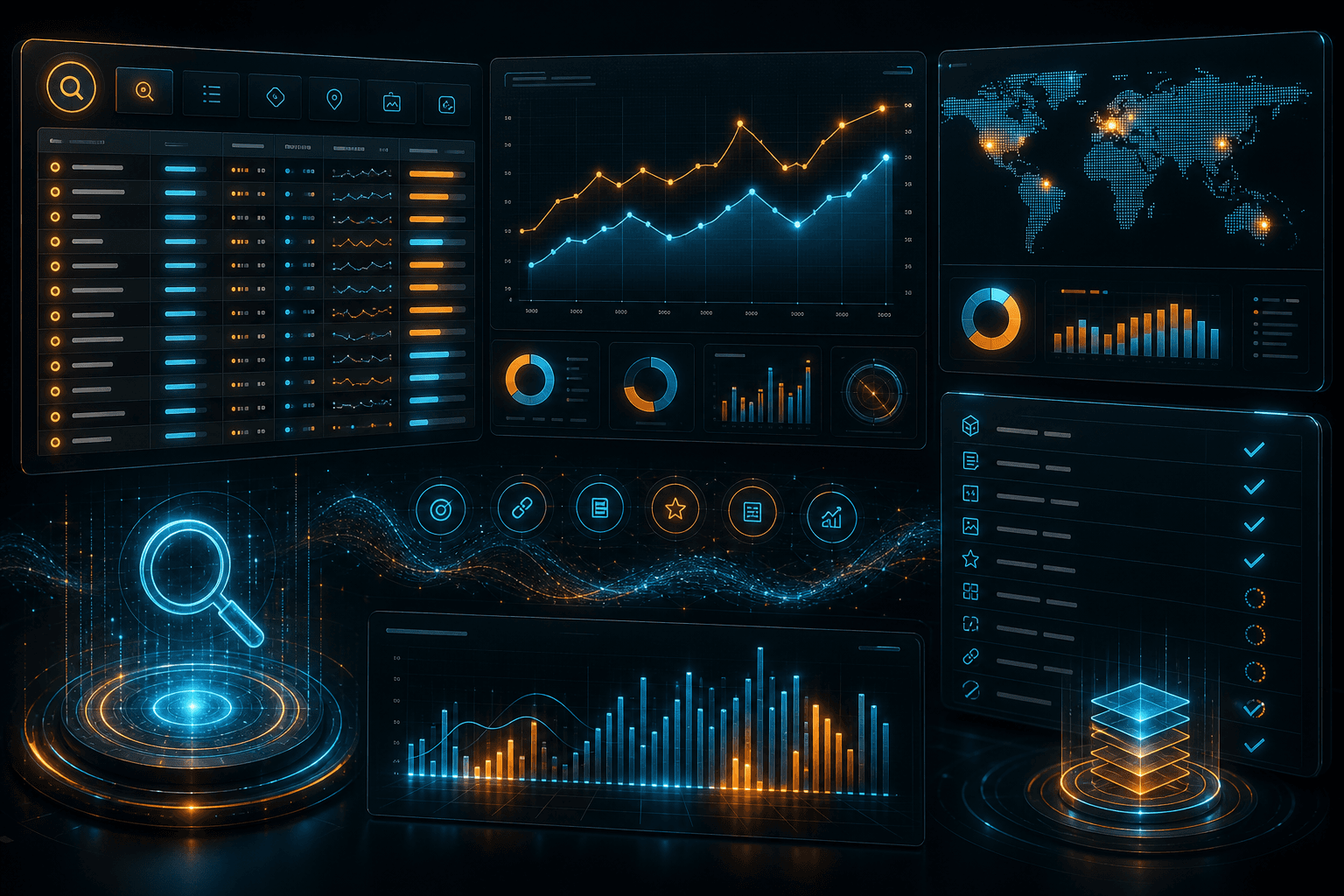 SEO xidməti — scope və deliverables vizualı